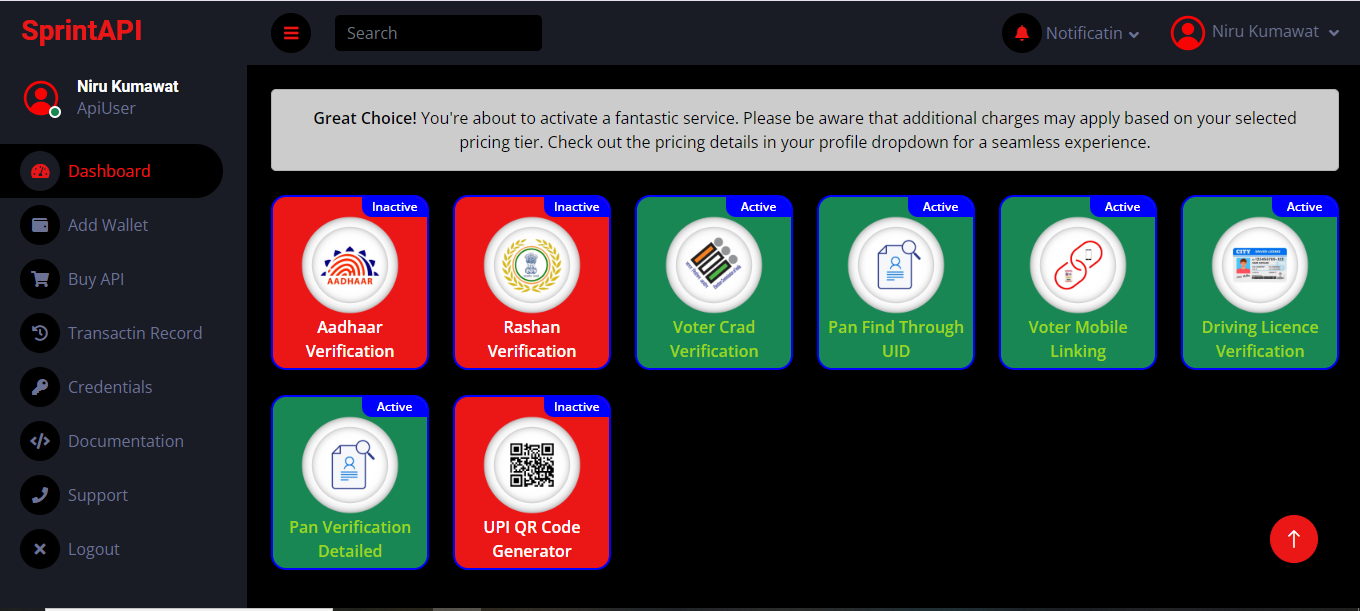 Verification API Admin Panel